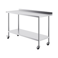 VEVOR 24x60x40 Inch Stainless Steel Work Table with Casters