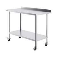 VEVOR 24x48x40 Inch Stainless Steel Work Table with Casters