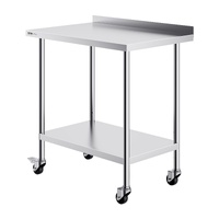 VEVOR 24x36x40 Inch Stainless Steel Work Table with Casters