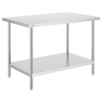 VEVOR 30x48x34 Inch Stainless Steel Prep Table Adjustable