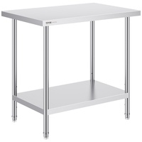 VEVOR Stainless Steel Prep Table 24x36x34 Inch Heavy Duty Worktable
