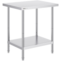 VEVOR Stainless Steel Prep Table 24x30x34 Inch Heavy Duty Worktable
