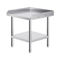 VEVOR Stainless Steel Work Table 24x24x26 Inch Commercial Backsplash