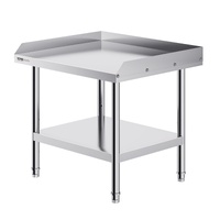 VEVOR Stainless Steel Work Table 24x28x26 Inch Commercial Backsplash