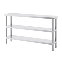 VEVOR Stainless Steel Food Prep Table 356x1524x864mm 2 Shelf