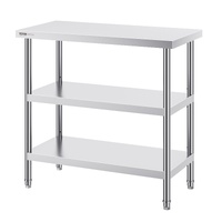 VEVOR Stainless Steel Food Prep Table 18x36x34 Inch 2 Shelf