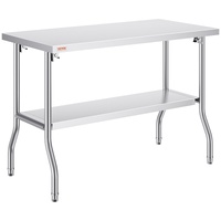 VEVOR Stainless Steel Folding Commercial Worktable 1220x610mm