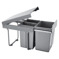 VEVOR Double Under Sink Pullout Trash Can 40L Recycling Bin