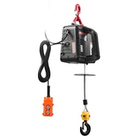 2-in-1 Electric Hoist Winch, 500 kg Capacity, 1500W Portable Power Winch Crane, 7.6 m Lifting Height, 5 m/min with Manual and Wired Remote Control for