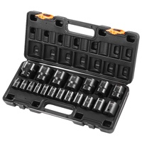 VEVOR Impact Socket Set 1/2 Inch 19PC SAE 3/8-1-1/2 Inch 6-Point