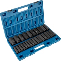 VEVOR Impact Sockets Set 1/2 Inch Drive 26PC Metric Deep 6-Point