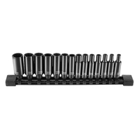 VEVOR 1/4" Drive Impact Socket Set 14 Piece Metric 4-15mm Cr-Mo