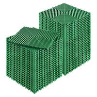 VEVOR Interlocking Drainage Mat 31x31cm 50 Pcs Green Non-Slip
