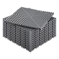 VEVOR Interlocking Drainage Mat 31cm 12pcs Non-Slip Gray PP Floor Tile