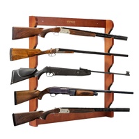 VEVOR Wood Gun Rack Wall Mount 5 Rifle Display 132lb