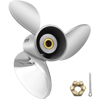 Outboard Propeller, Replace for OEM 3860709, 3-Blade 14.5"" x 21"" Pitch Steel Boat Propeller, Compatible with Volvo Penta SX Drive All Models, with 1