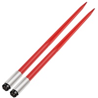 VEVOR 49" Hay Spear Pair 3000 lbs Quick Attach Red