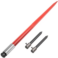 VEVOR 49" Hay Spear 3000 lbs with Stabiliser Spears Red