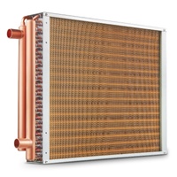 VEVOR 18x20" Water to Air Heat Exchanger 3-Row Copper Ports 242 Fins