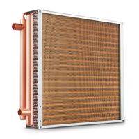 VEVOR 20x20" Water to Air Heat Exchanger 3-Row Copper Ports 242 Fins