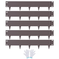 VEVOR Steel Garden Edging 5-Pack 39"L x 5"H Bendable Landscape Border