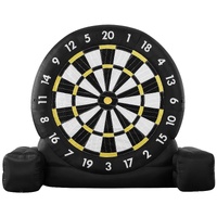 Inflatable Soccer Dart Board, over 2.5 m High Giant Soccer Dart Board with 9 Kick Balls & Air Pump, 2-Minutes Setup & Storage Bag for Easy Carrying, f