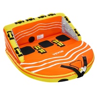 Towable Tube for Boating, 1-3 Riders Inflatable Boat Tubes and Towables, 510lbs Water Sport Towable Tube for Boat to Pull - with Full Nylon Cover, 16 