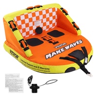 VEVOR Inflatable Towable Tube 1-2 Riders Deck Seats 340lbs