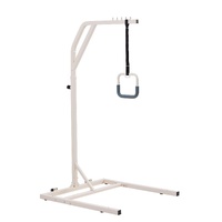 Trapeze Bar for Bed Mobility, Height-Adjustable Free Standing Trapeze Bar with 2 Wheels, 300LBS Capacity Bed Pull Up Assist for Elderly Disabled, Idea