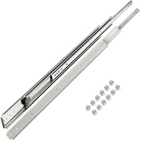 Drawer Slide Soft Close Drawer 1Pair 48" Ball Bearing Full Extension 500lb