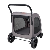 VEVOR Dog Stroller 4 Wheels 160lbs Height Adjustable Brakes