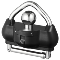 Trailer Hitch Lock, Fits for 46 mm, 50.8 mm, 58.7 mm Couplers, Heavy-Duty Anti-Theft Trailer Ball Lock with 3 Keys, Prying-Resistant, Adjustable Heigh
