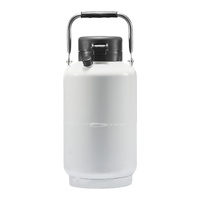 VEVOR 3L Liquid Nitrogen Tank, Aluminium Alloy LN2 Dewar with Canisters