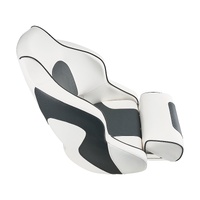 Boat Seat, High Backrest, Flip Up Boat Seat Captain Bucket Seat with Thickened Sponge Cushion & Waterproof PVC Leather, Ergonomic Design, Folding Boat
