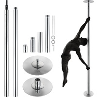 VEVOR 45mm Professional Dancing Pole Spinning Static Height Adjustable