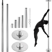 VEVOR 45mm Professional Dancing Pole Spinning Static Height Adjustable