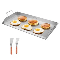 VEVOR Stainless Steel Griddle 32x16 inch Universal Gas Grill BBQ