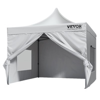 VEVOR Pop Up Canopy Tent 10x10ft White Gazebo with Sidewalls