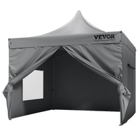 VEVOR Pop Up Canopy 10x10ft UV Waterproof Gazebo Removable Sidewalls
