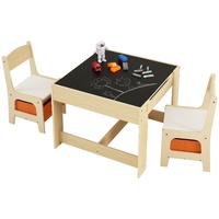 VEVOR Kids Wooden Activity Table with Storage Boxes & Chairs