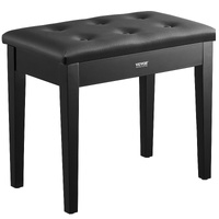 Piano Bench, 22" x 13.78" x 19", Keyboard Piano Chair with High-Density Padded Cushion, Storage Compartment for Music Books, Wooden Piano Bookcase Sto