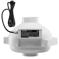 VEVOR 4" Radon Mitigation Fan System, 190CFM Inline Duct Waterproof