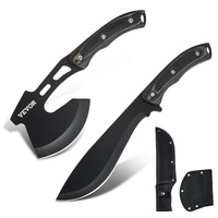 VEVOR Hunting Knife Hatchet Combo Set Fixed Blade Sheath