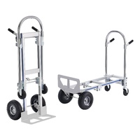 VEVOR Aluminium Hand Truck 2 in 1, 363kg Convertible Dolly with Rubber Wheels