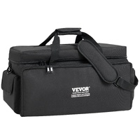 DJ Cable File Bag, 1200D Oxford Fabric, DJ Gig Bag with 9 Detachable Divider 4.92 ft Padded Shoulder Strap Plastic Bottom Pad, 600 x 300 x 325 mm DJ W