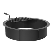 VEVOR Fire Pit Ring 35" Outer 31" Inner Carbon Steel Campfire