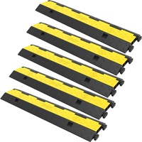 VEVOR Cable Protector Ramp 5 Pack 2 Channels 11000lbs Speed Bump