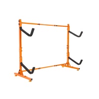 Freestanding Kayak Storage Rack, Kayak Stand for 2 Kayak Canoe Paddleboard, Heavy-duty Steel Kayak Hanger Holder with Padded Arms and Adjustable Width
