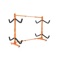 Freestanding Kayak Storage Rack, Kayak Stand for 4 Kayak Canoe Paddleboard, Heavy-duty Steel Kayak Hanger Holder with Padded Arms and Adjustable Width
