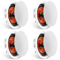 4 PCs 203.2 mm in Ceiling Speakers, 100-Watts, Flush Mount Ceiling & in-Wall Speakers System with 8ΩImpedance 89dB Sensitivity, for Home Kitchen Livin